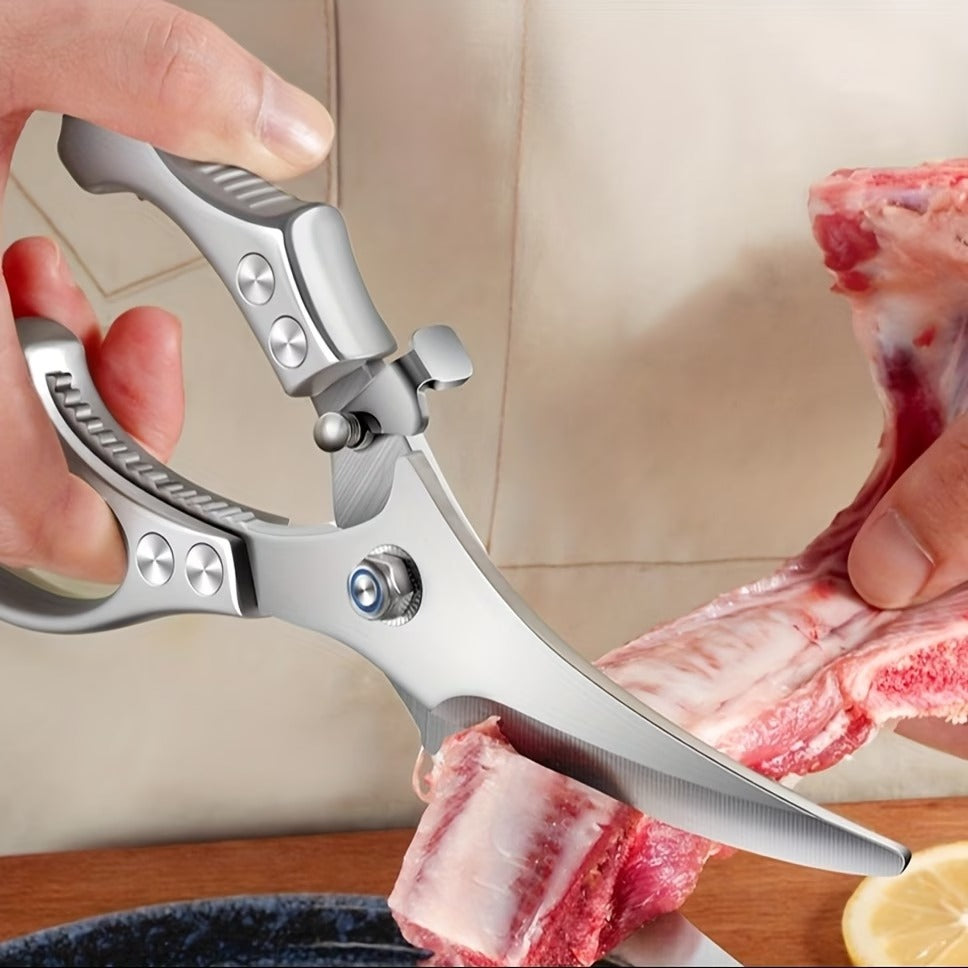 heavy duty stainless steel kitchen shears spring mechanism