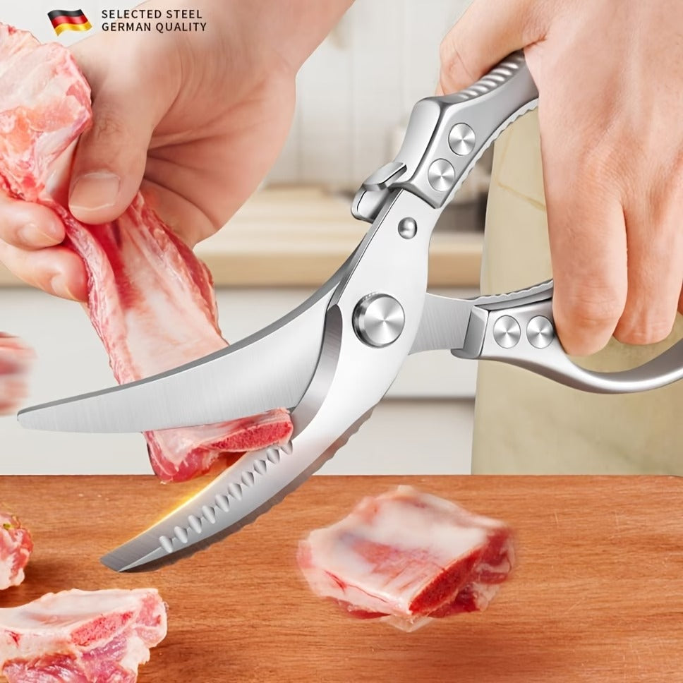 heavy duty stainless steel kitchen shears spring mechanism