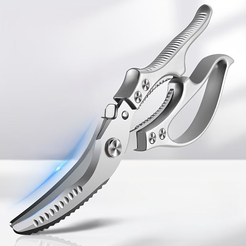 heavy duty stainless steel kitchen shears spring mechanism