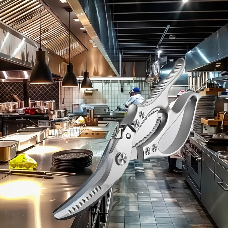 heavy duty stainless steel kitchen shears spring mechanism