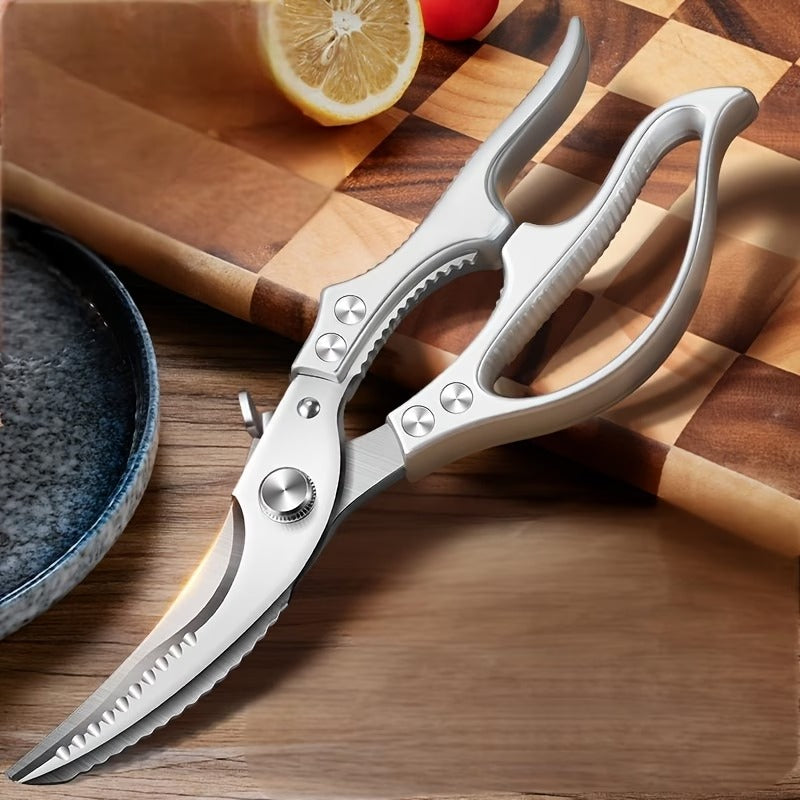 heavy duty stainless steel kitchen shears spring mechanism